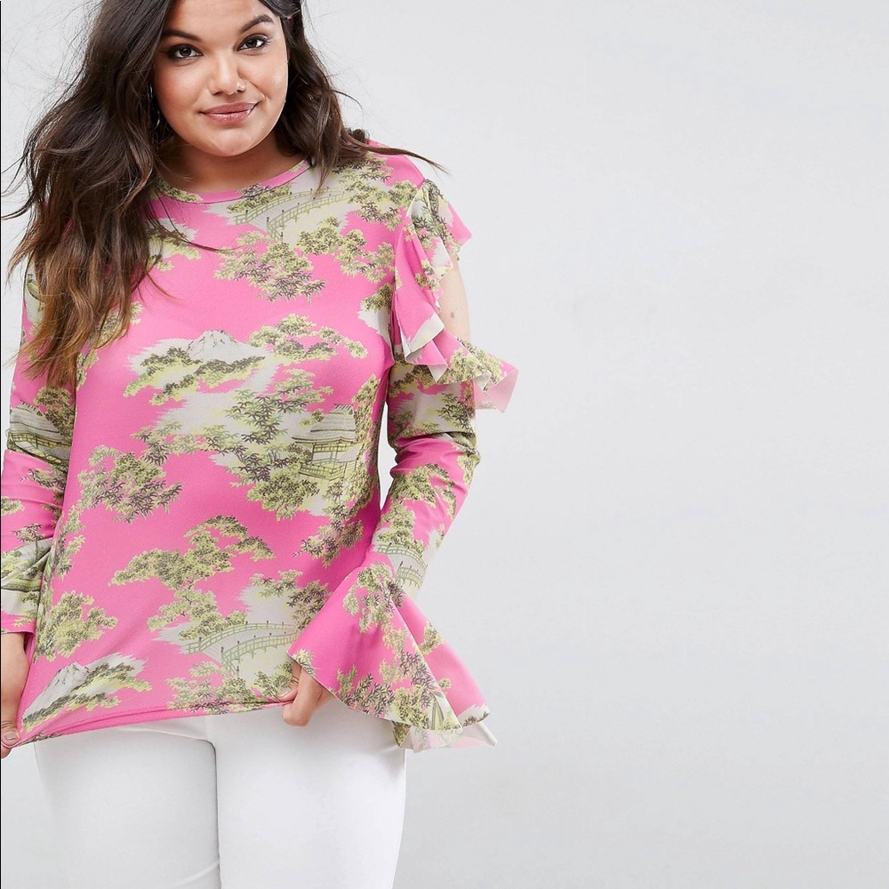 ASOS COLD SHOULDER TOP